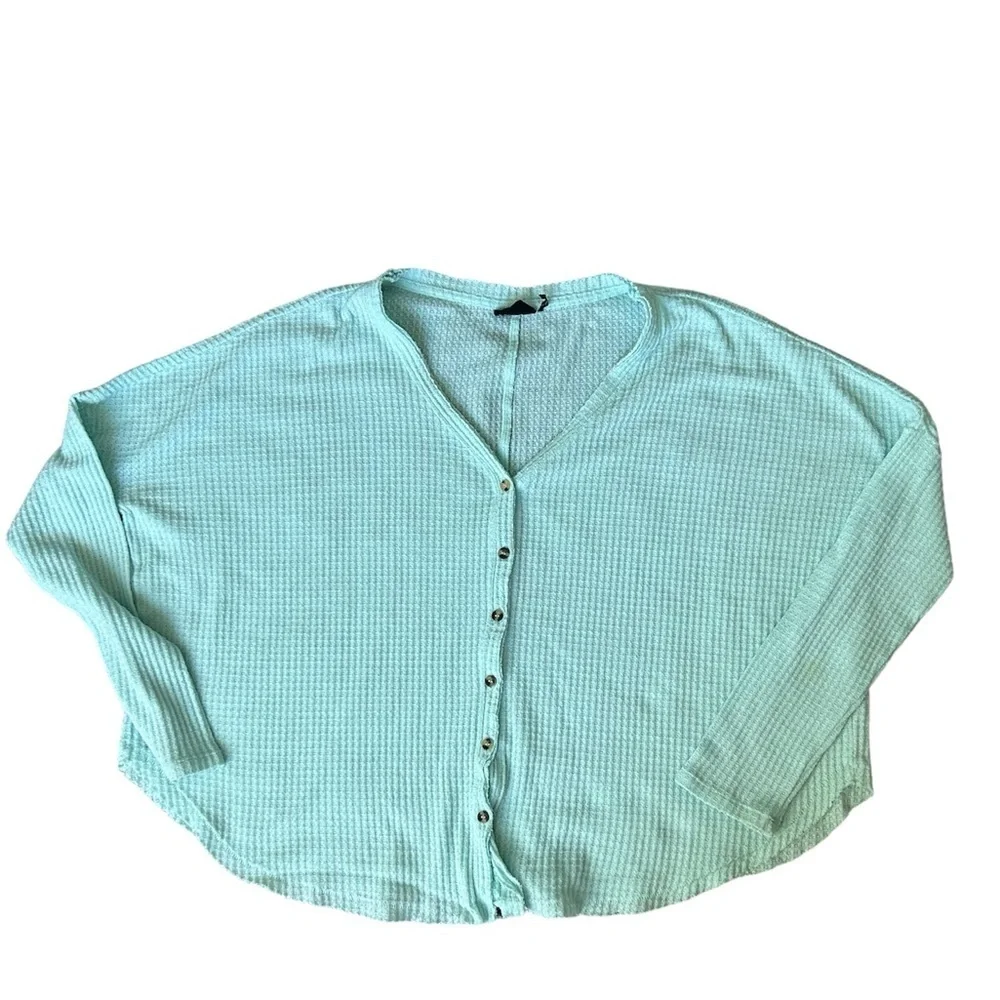 5/$25 Out From Under Urban Outfitters slouchy waffle knit top size medium - Picture 4 of 7